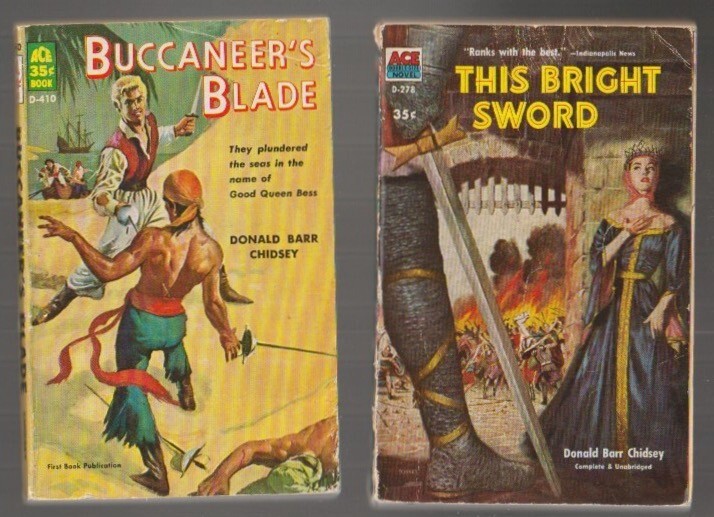 G903 Lot Of 2 Adventure Ace 1950’s Donald B Chidsey Vintage Paperback Books