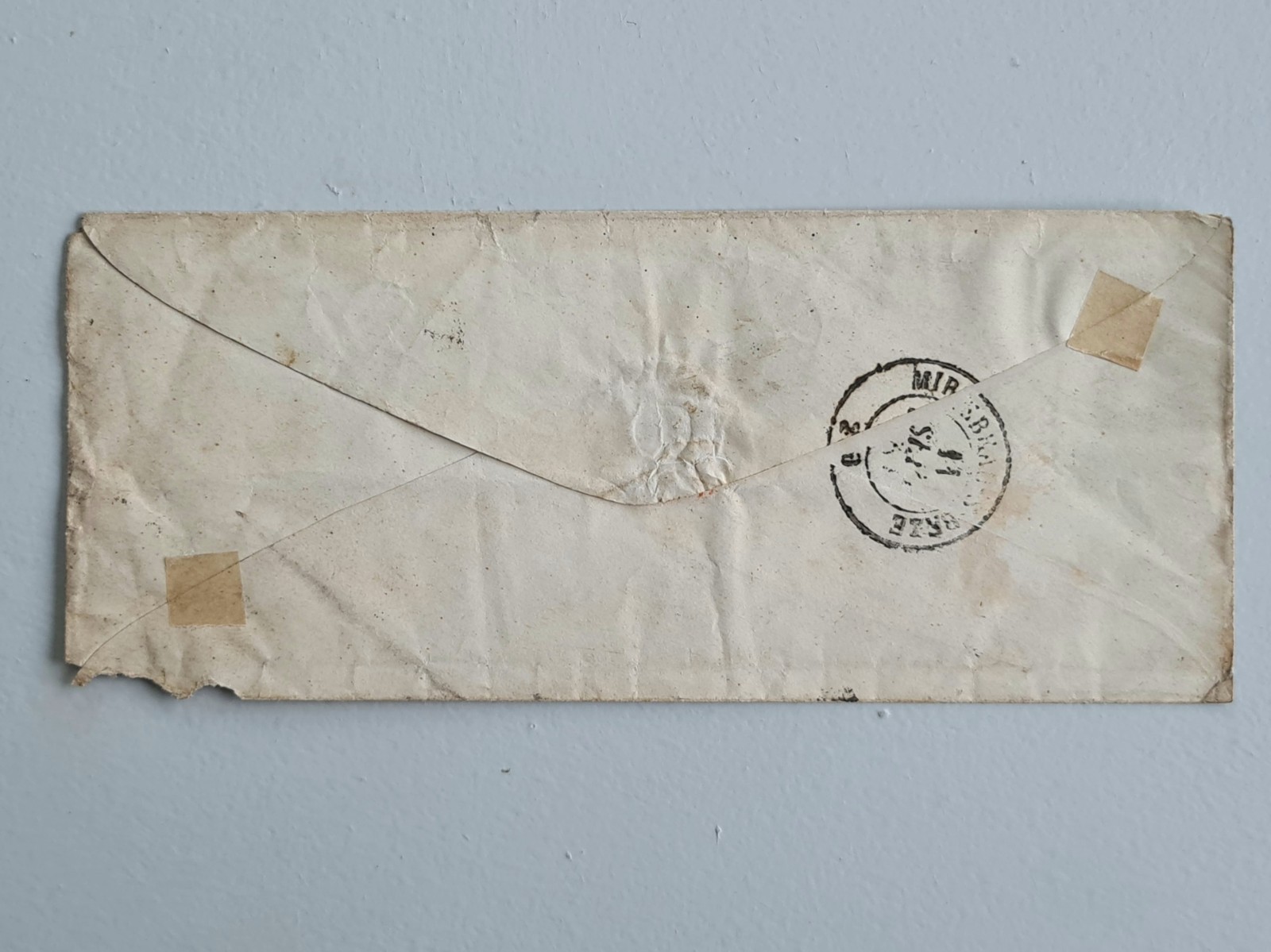 Vintage Letter Envelope For A Tutor 19th Century Stamp NAPOLEON III