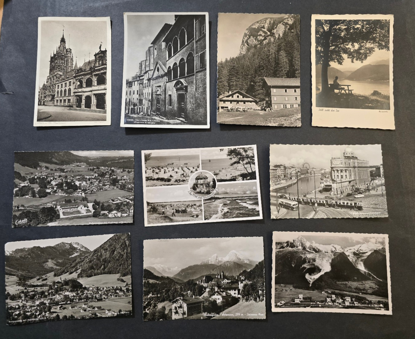 10 Vintage German Photo Postcards RPPC Alps Berchtesgaden Ruhpolding Scenic Lot