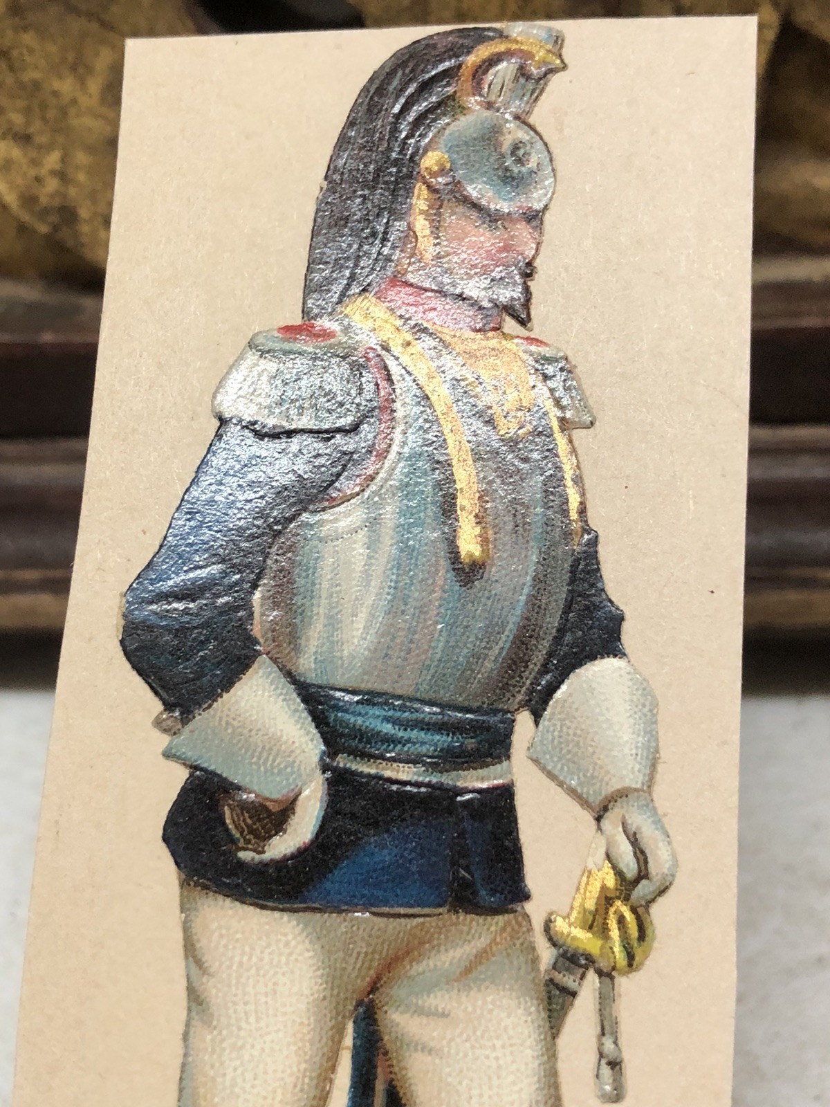 Artillery Officer Die Cut Scrap by Raphael Tuck & Sons Military Italy #270 – L1