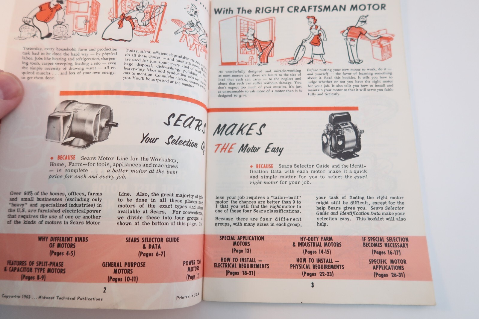 You Get The Most with A Craftsman Motor Handbook Guide Booklet 1963