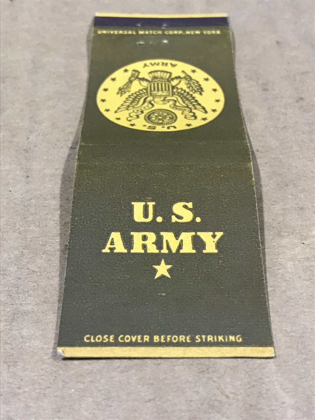 Vintage United States Army – Matchcover, Matchbook