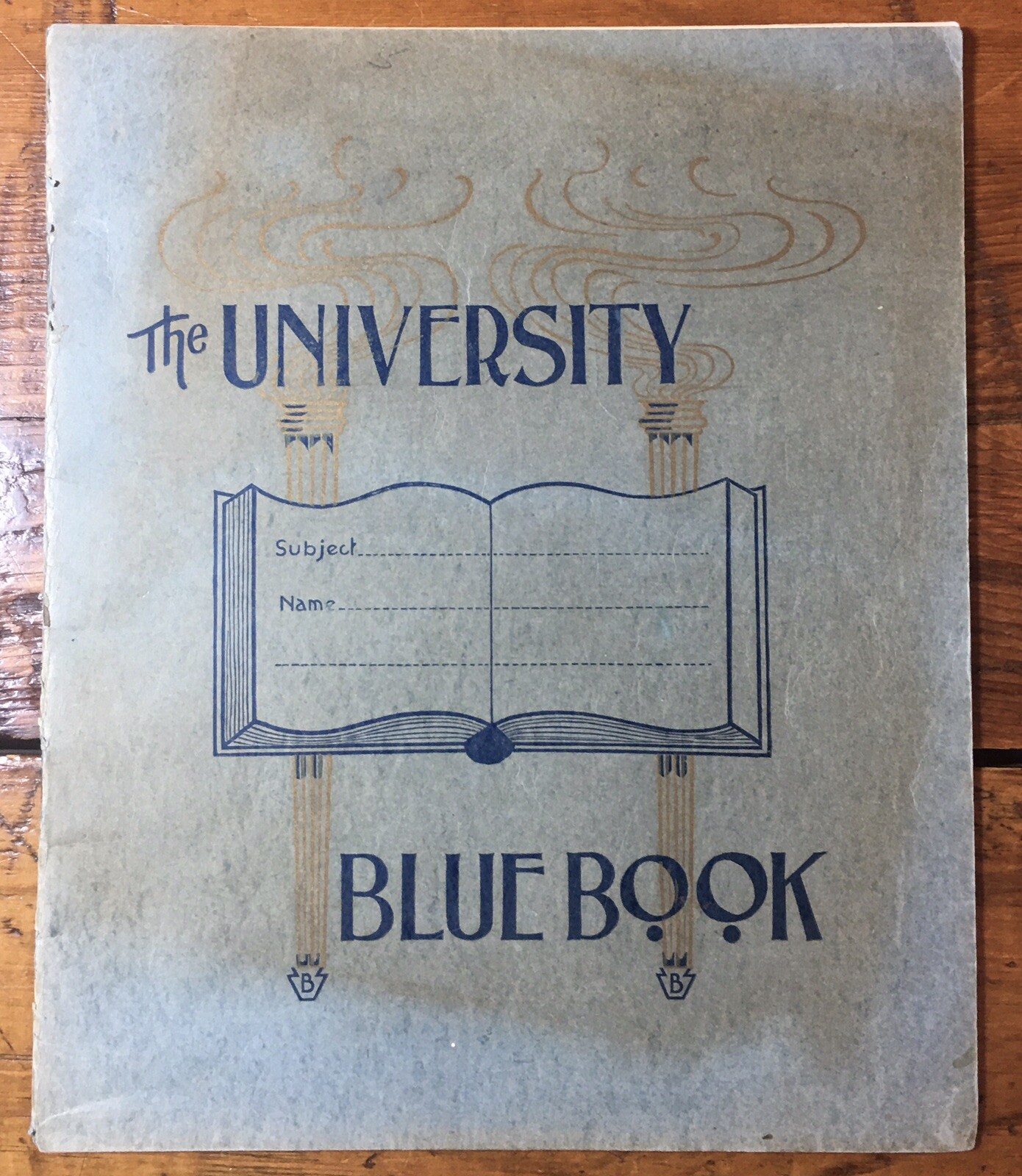 The University Blue Book Antique Lined Notebook