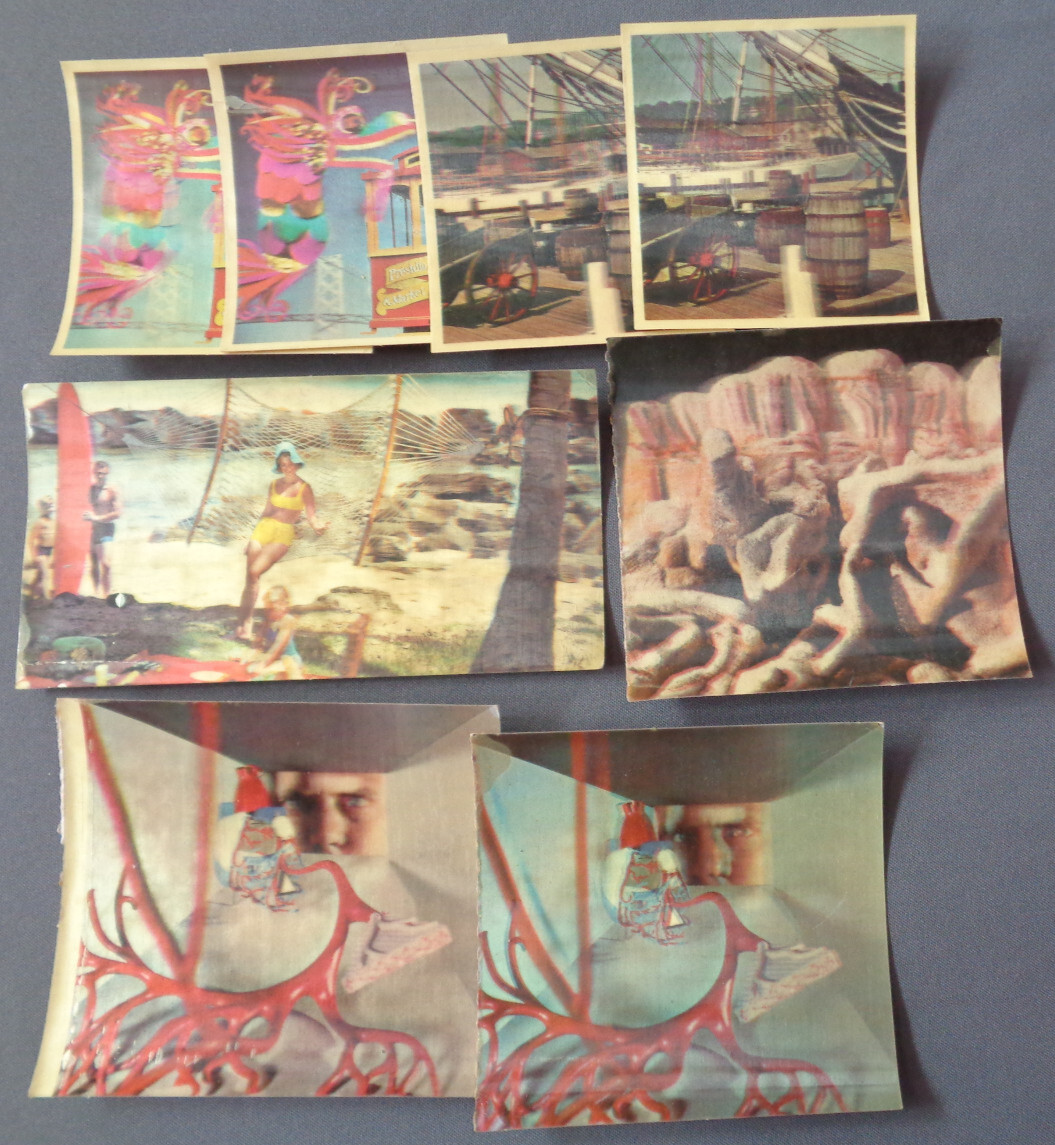 VTG 1970s Xograph Three Dimensional Prints 8 Pc Lot Medical & Travel Ads Retro