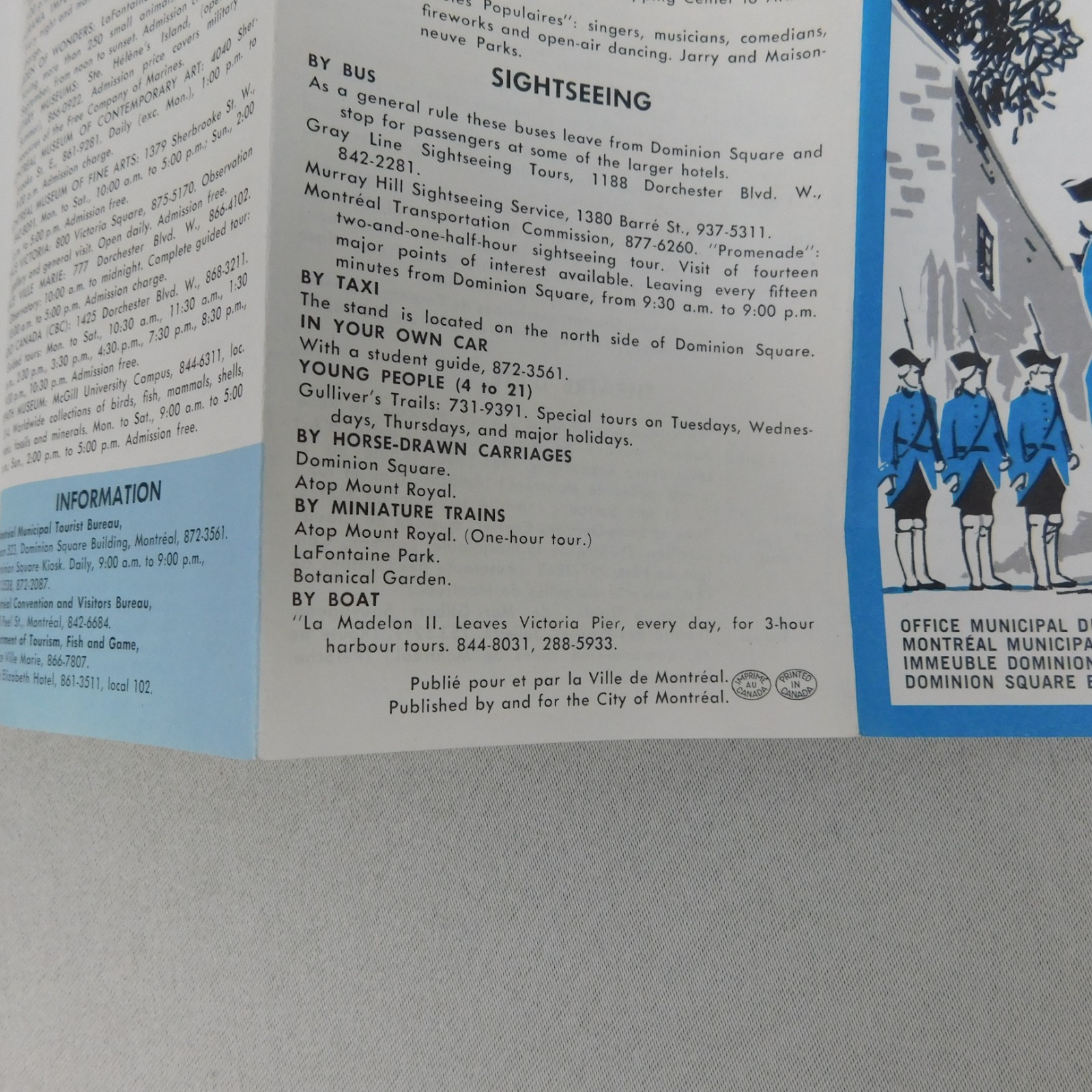 Vintage 1965 Montreal Calendar of Events Tourist Travel Brochure