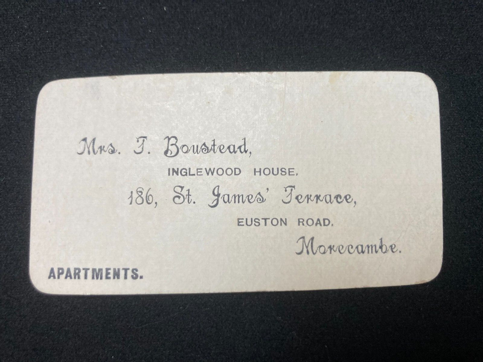19th Century Inglewood House Morecambe Lancashire Apartments Business Card C56