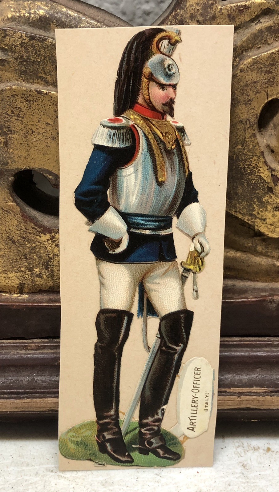 Artillery Officer Die Cut Scrap by Raphael Tuck & Sons Military Italy #270 – L1