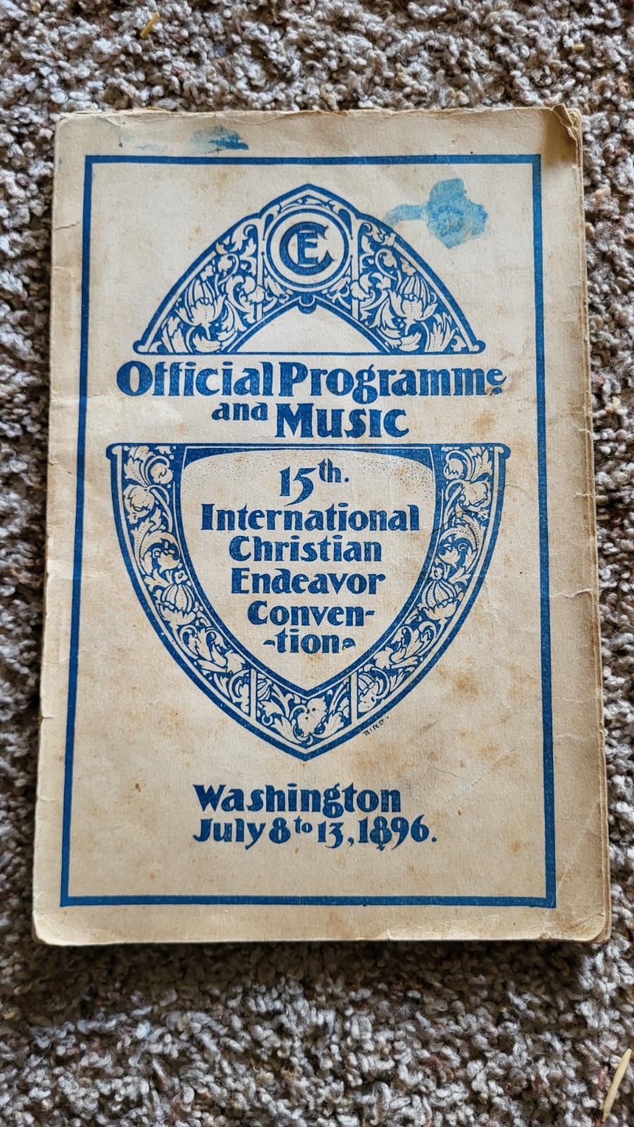 Official Programme Music 15th International Christian Endeavor Convention 1896