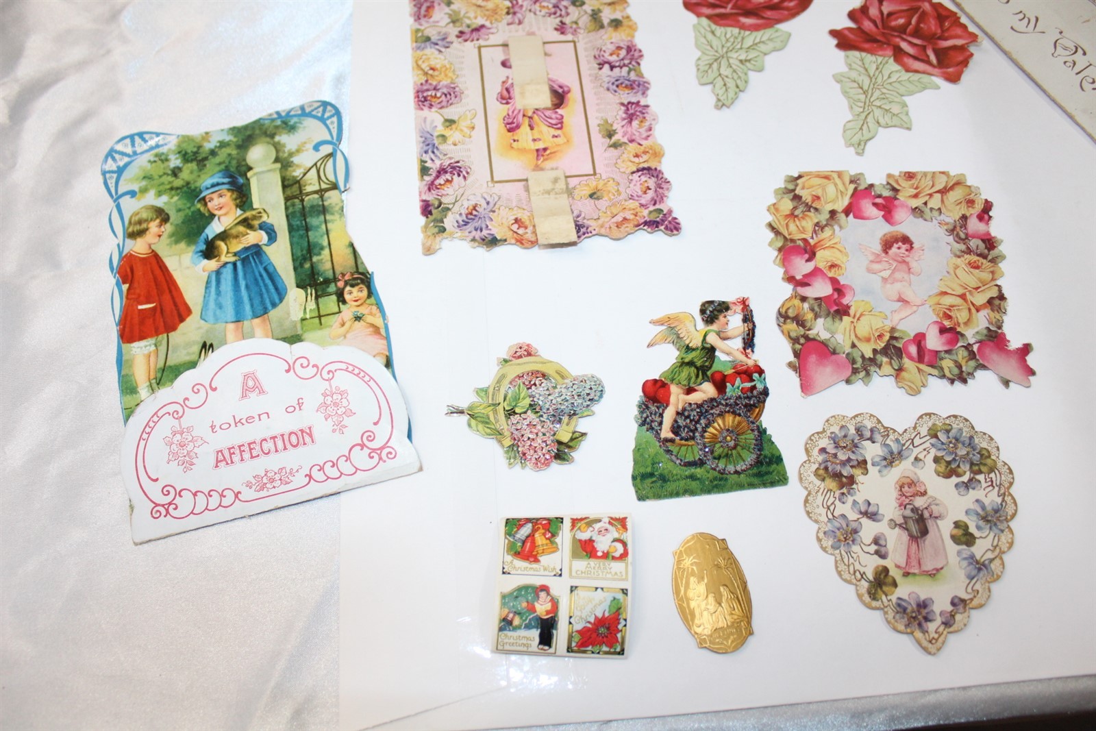 Collect Vintage Lot of Parts and Pieces of Old Greeting Cards to Repurpose