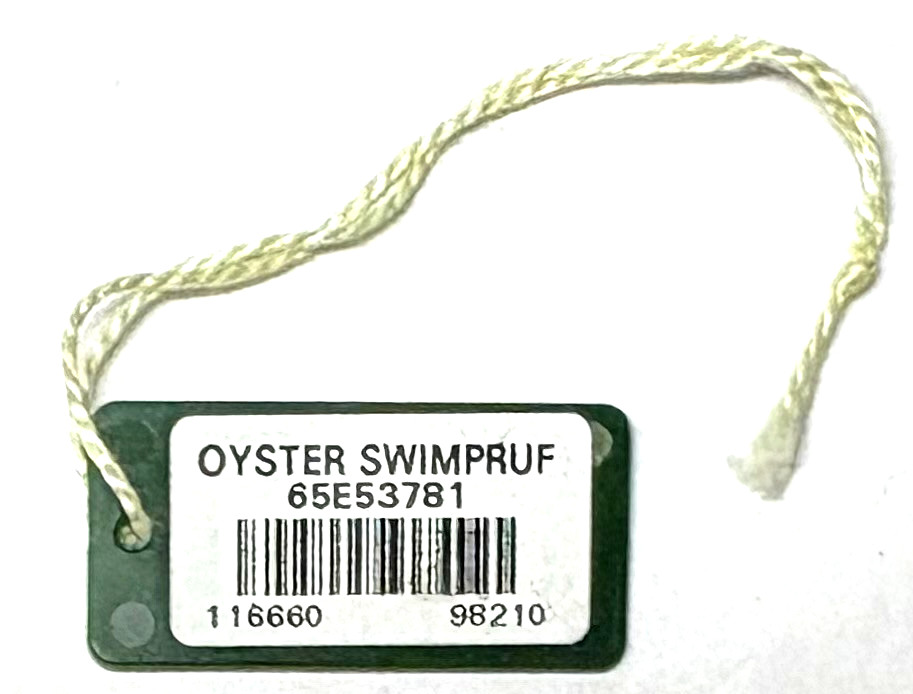 Authentic Rolex Swimpruf Hang Tag Crown Green Sea-Dweller Deepsea Model 116660