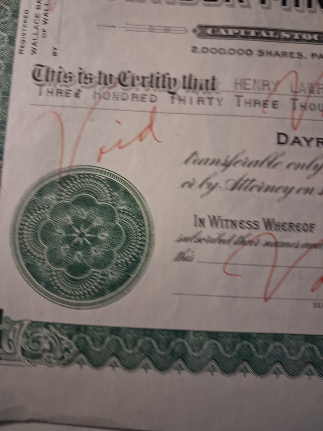 ORIGINAL 1900’s WONDER DAYBREAK MINING CO GOLDFIELD NEVADA STOCK CERTIFICATE Unc