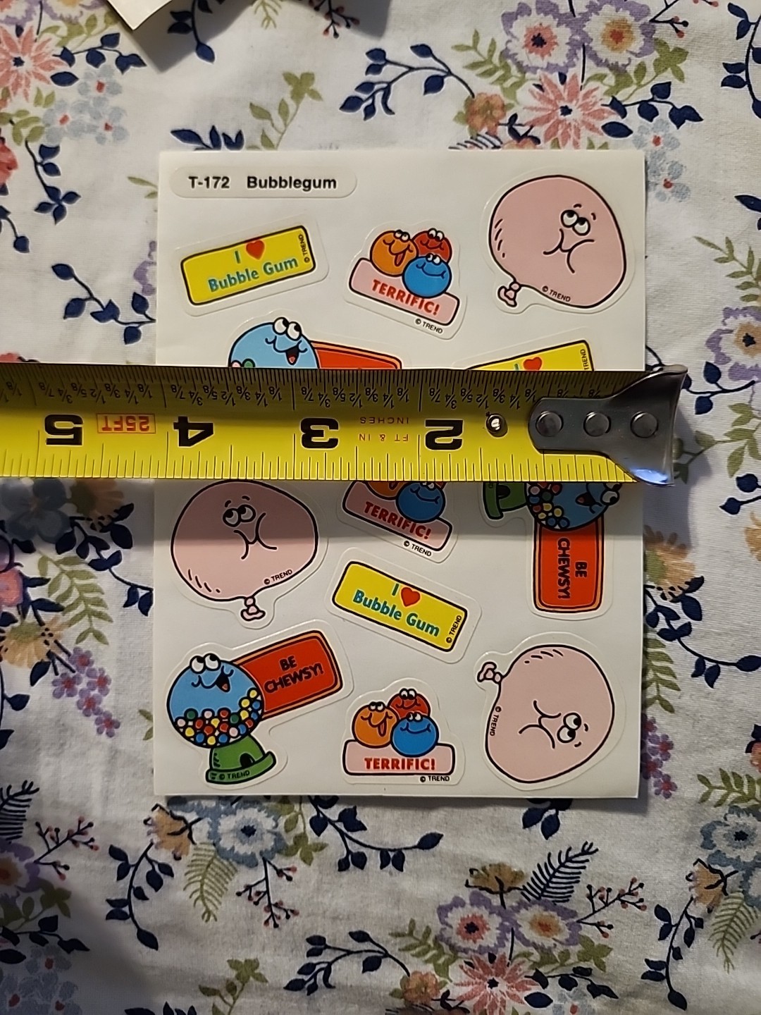 BUBBLE GUM Vintage TREND Scratch & Sniff Stinky Sticker Sheet Die Cut Scent RARE