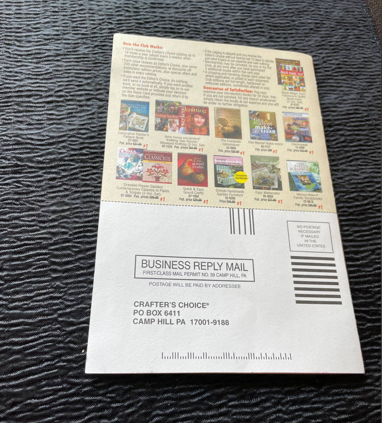 Crafter’s Choice 2004 Advertising Flyer Order Form Crafting Books Paper
