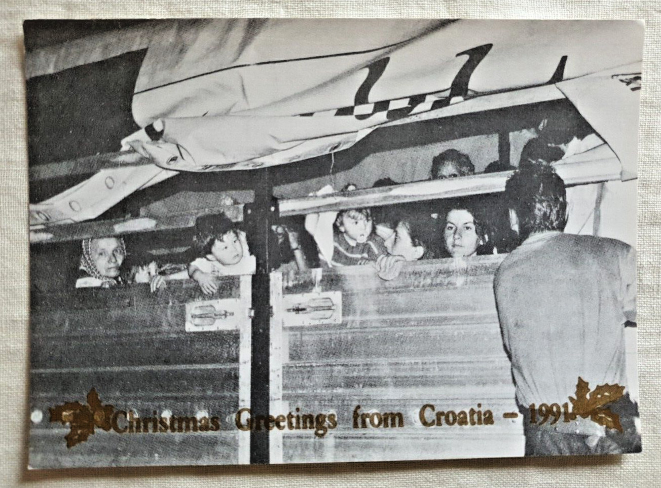 Postcard Christmas Greetings from Croatia 1991 Croatian War of Independence