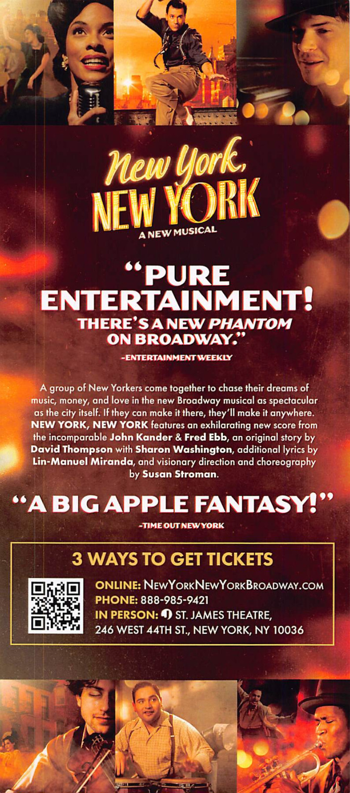 New York New York Musical 2023 Ad Flyer Broadway New York City Advertisement Ads