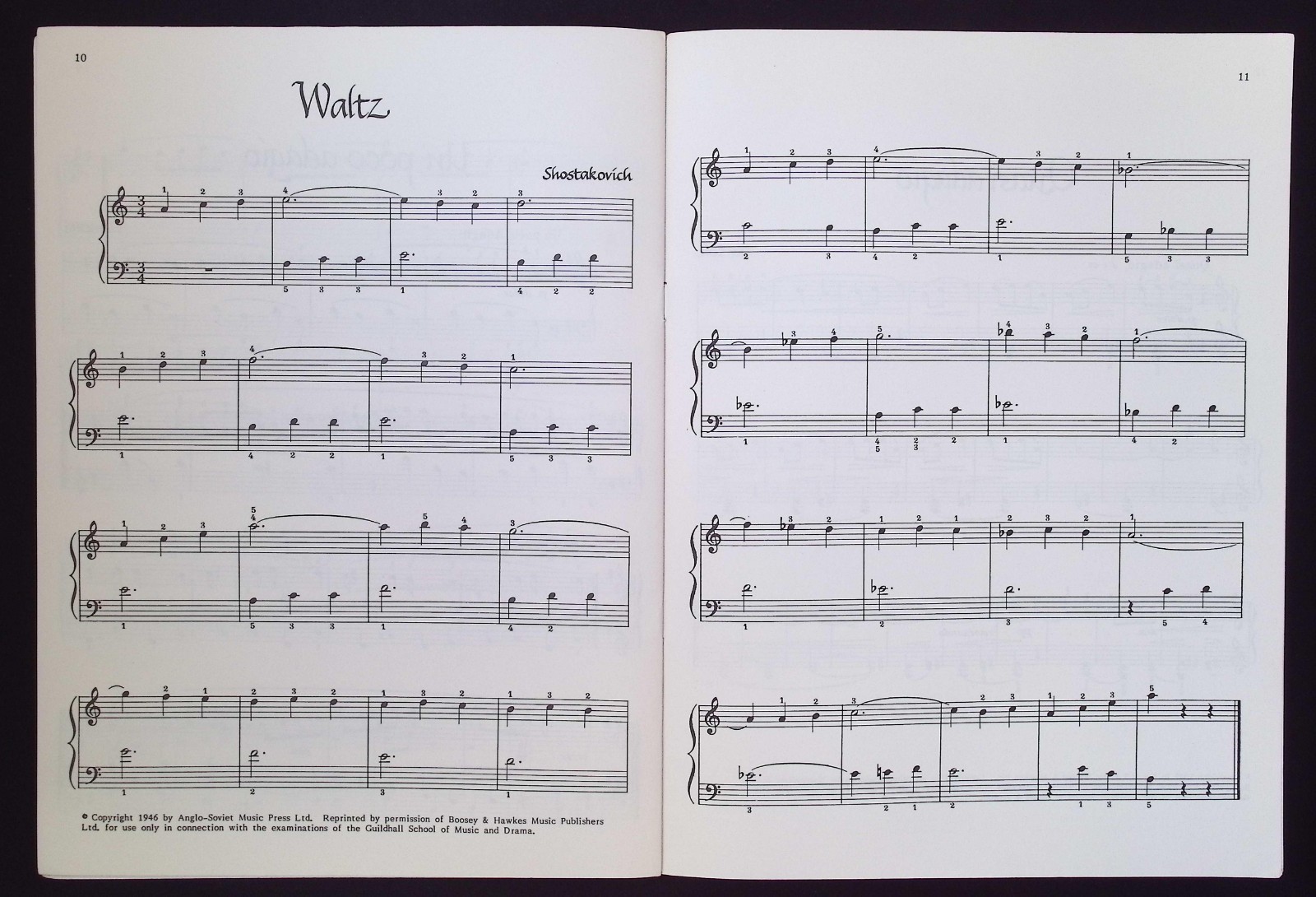 Guildhall School of Music & Drama Pianoforte Examinations Series 14, Grade 1