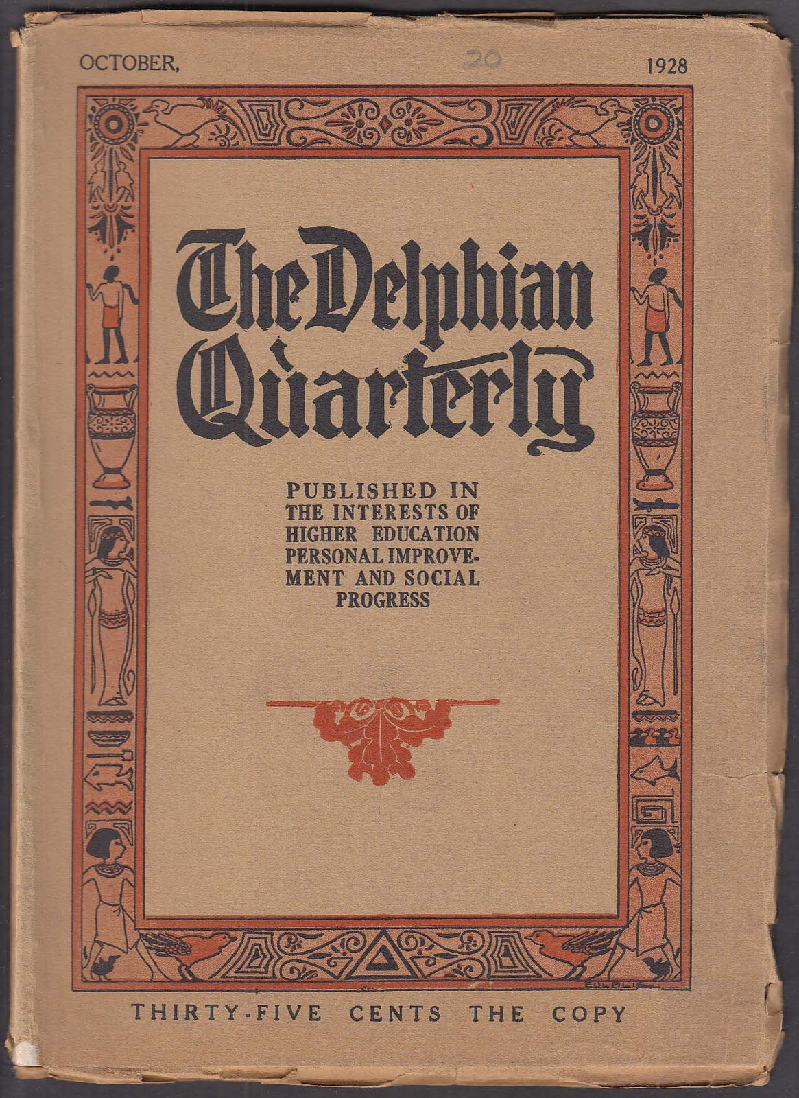 Delphian Society Quarterly Vol 12 #1 Schubert Centenary Opera + 10 1928