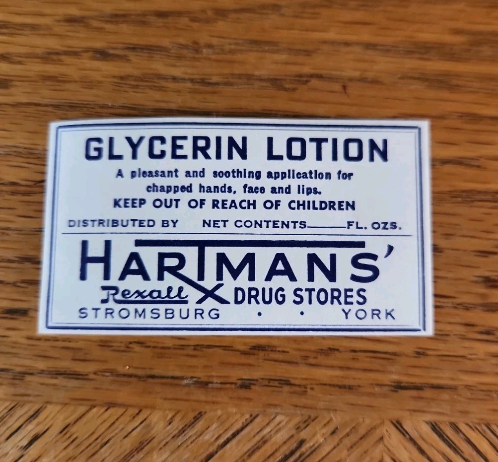 Rjkstamps VINTAGE PHARMACY DRUG STORE Labels 4 Different Stores