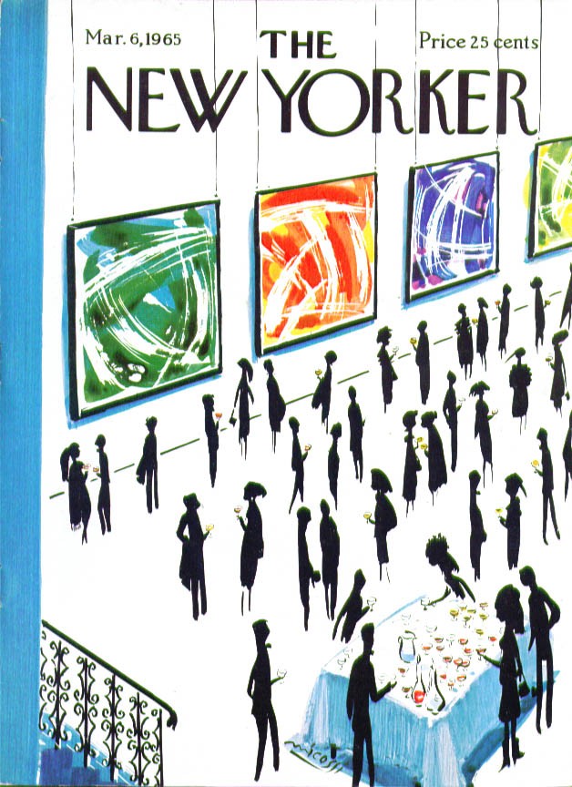 New Yorker cover Micossi abstract art show 3/6 1965