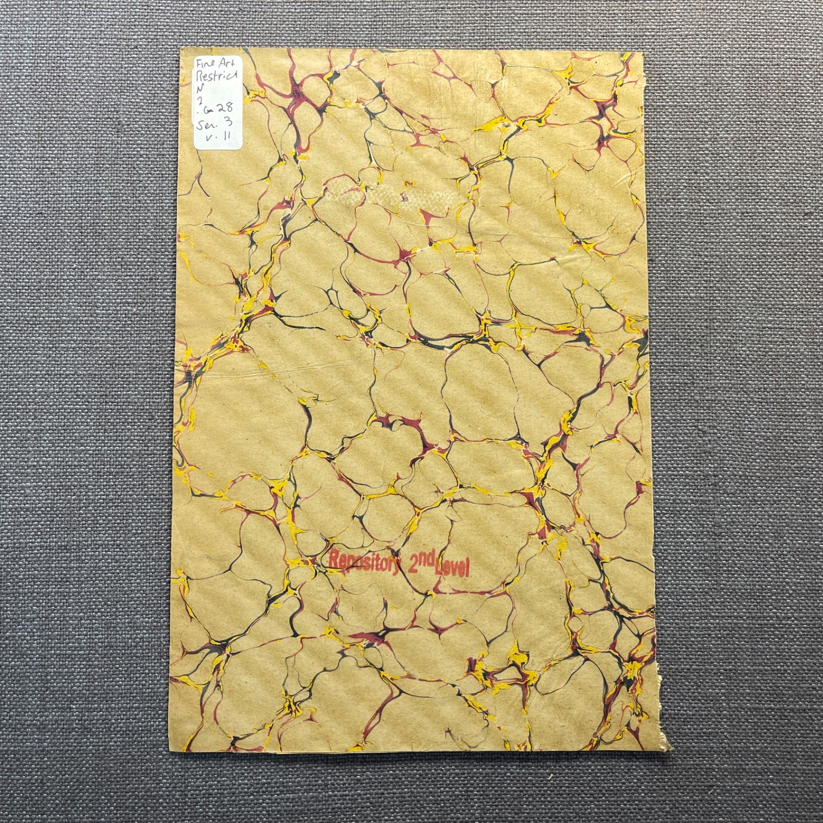 Antique Marbled End Papers Bookbinding Brown Red Yellow Blue Black Lot of 10