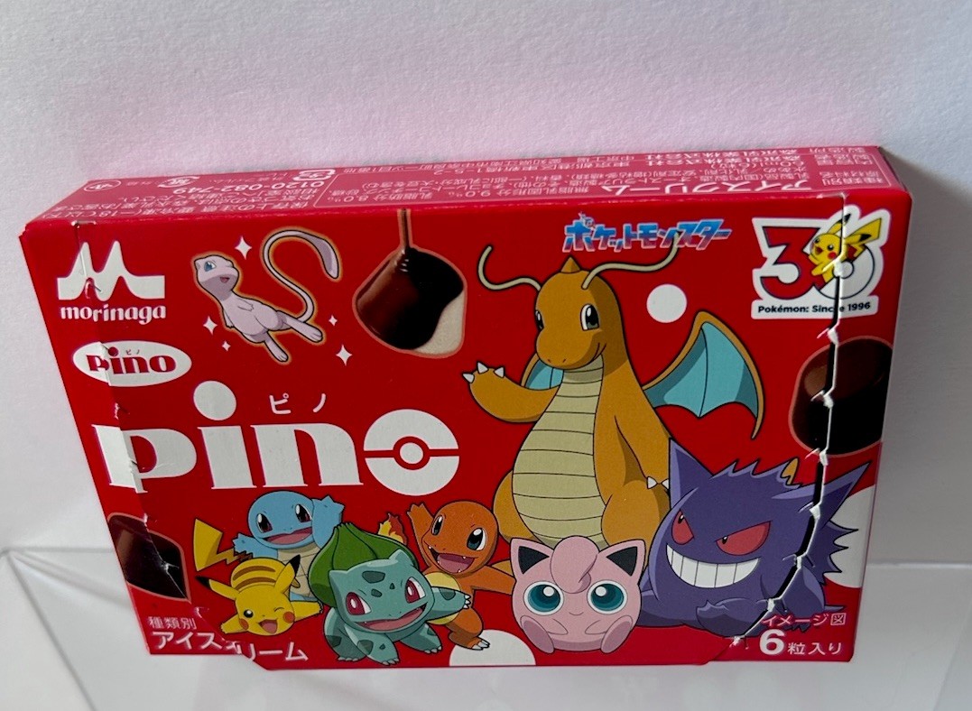 POKEMON Pino Ice cream empty Box 30th Anniversary Japan Limited Pikachu Mew