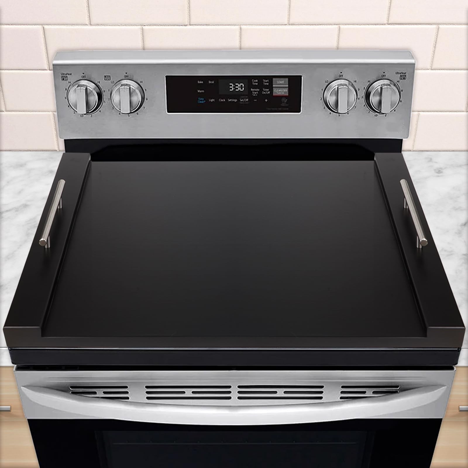 30″x22″ Noodle Board Stove Cover for Electric & Gas Stoves, Natural Bamboo Ra…