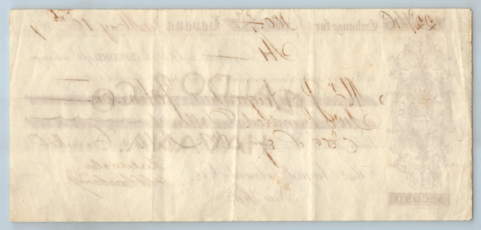 Zaldo & Co Bank Check May 10th 1907 $200 Mr. J. Augustus Johnson New York
