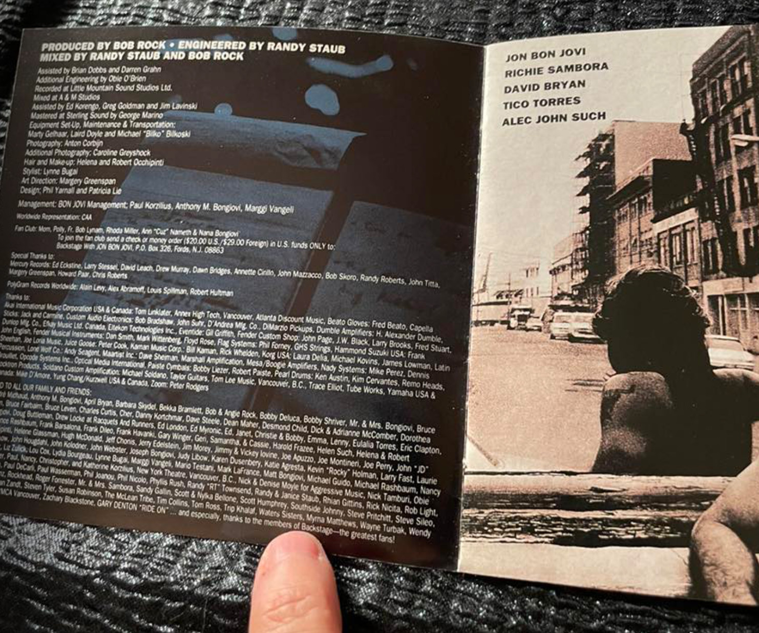 Bon Jovi Keep Faith CD 1992 Polygram Paperwork Clean Liner Notes Booklet ONLY