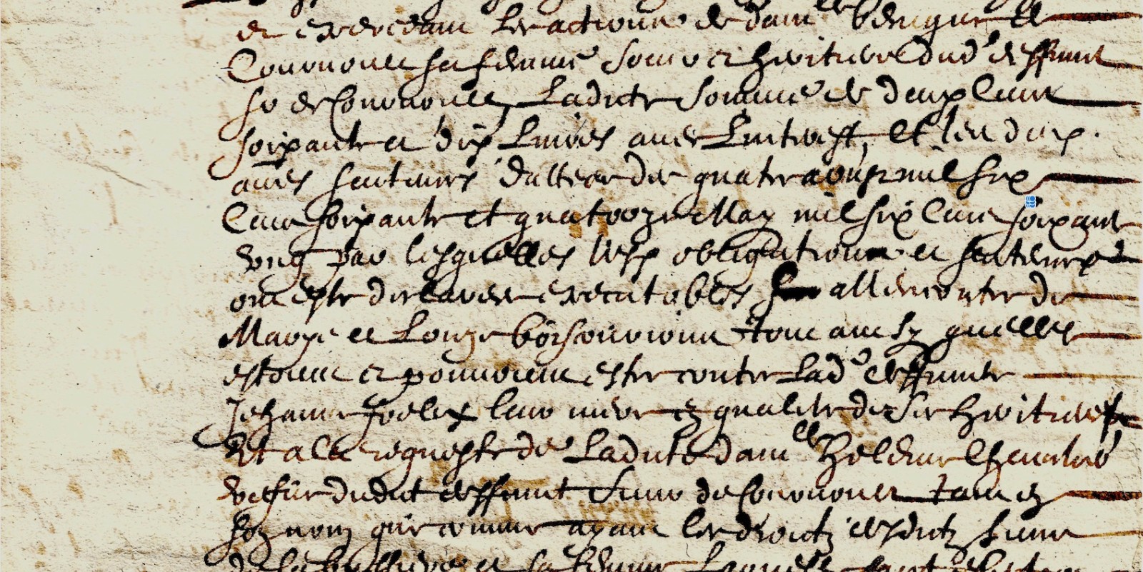 1662 De COURVOL De LA BUSSIERE CHEVALIER BOISCOURJON FELIX Notarial Act