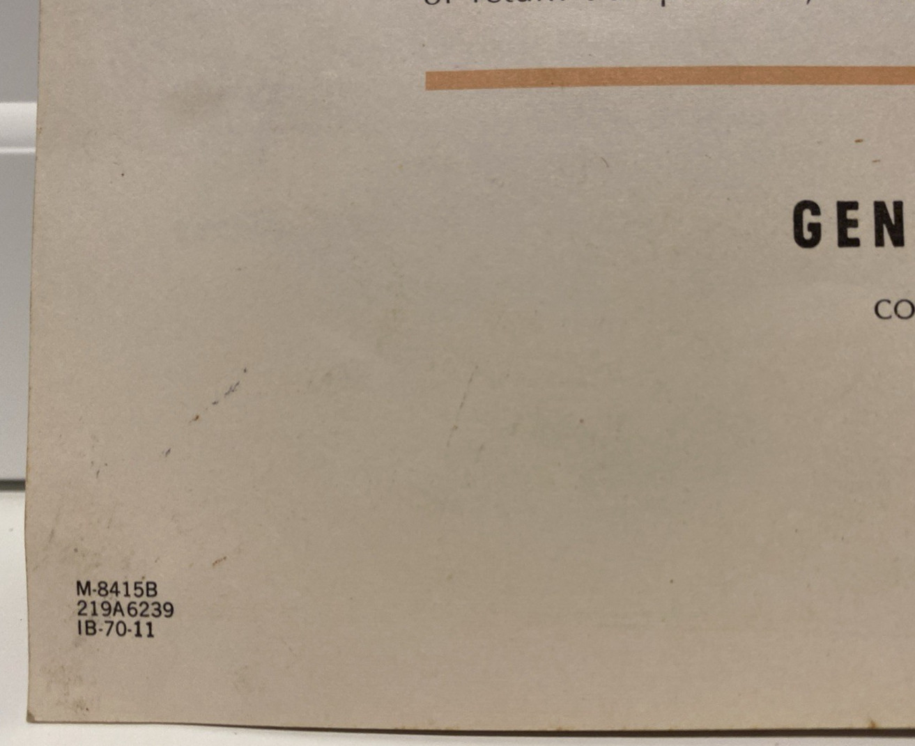 Vtg General Electric Model M8415B Cassette Tape Recorder Owner’s Manual 1970 EUC