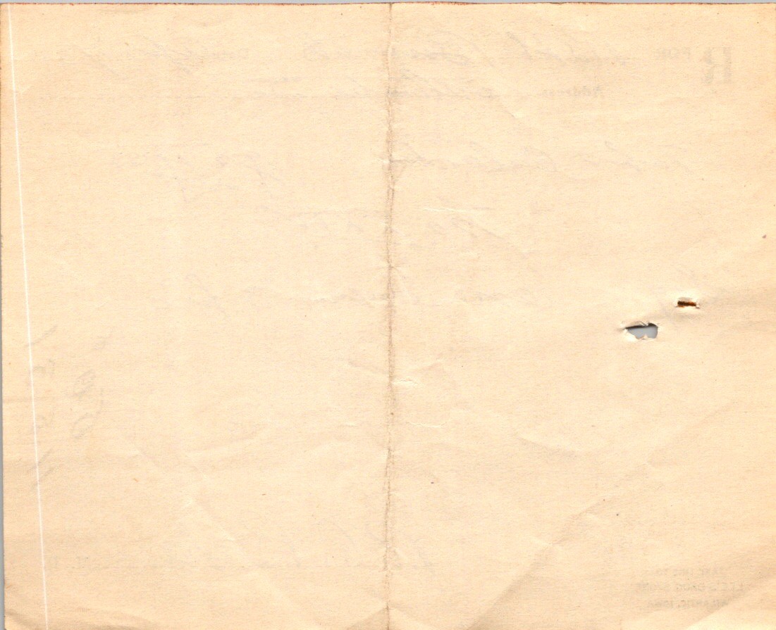 Lee’s Drug Store Atlantic IA Rx Slip c1910s Pharmacy Beige Paper