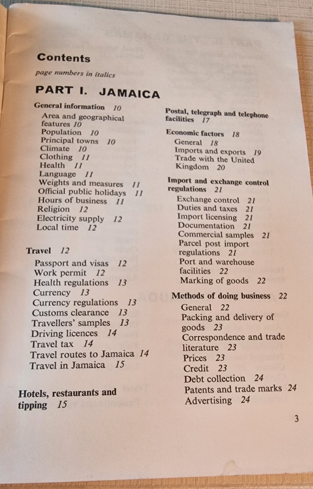 Hints to Business Men Visiting Jamaica Bahamas Bermuda & British Honduras 1965