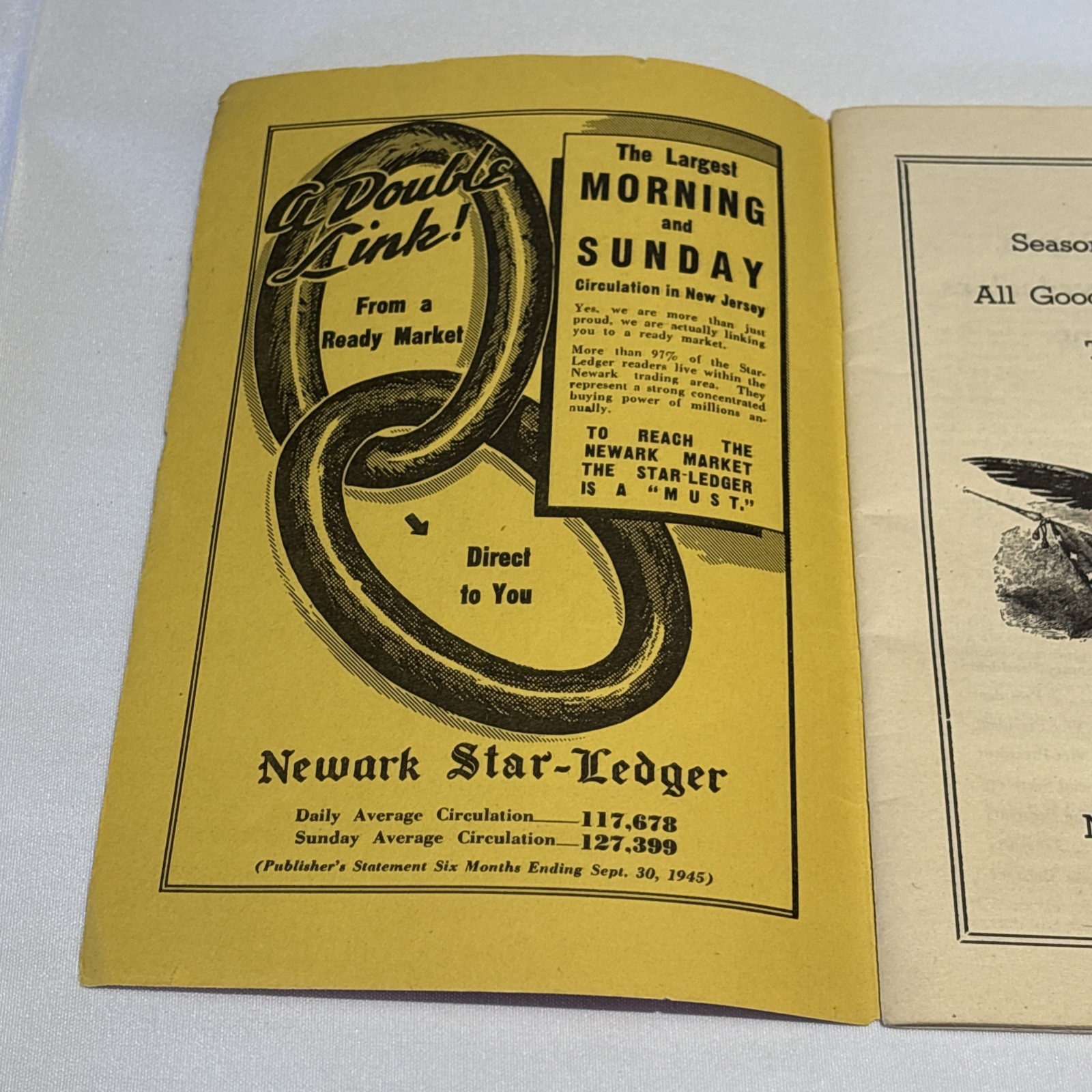 1946 Newspaper Carrier’s Yearbook Essex County Newsdealers Association Newark NJ