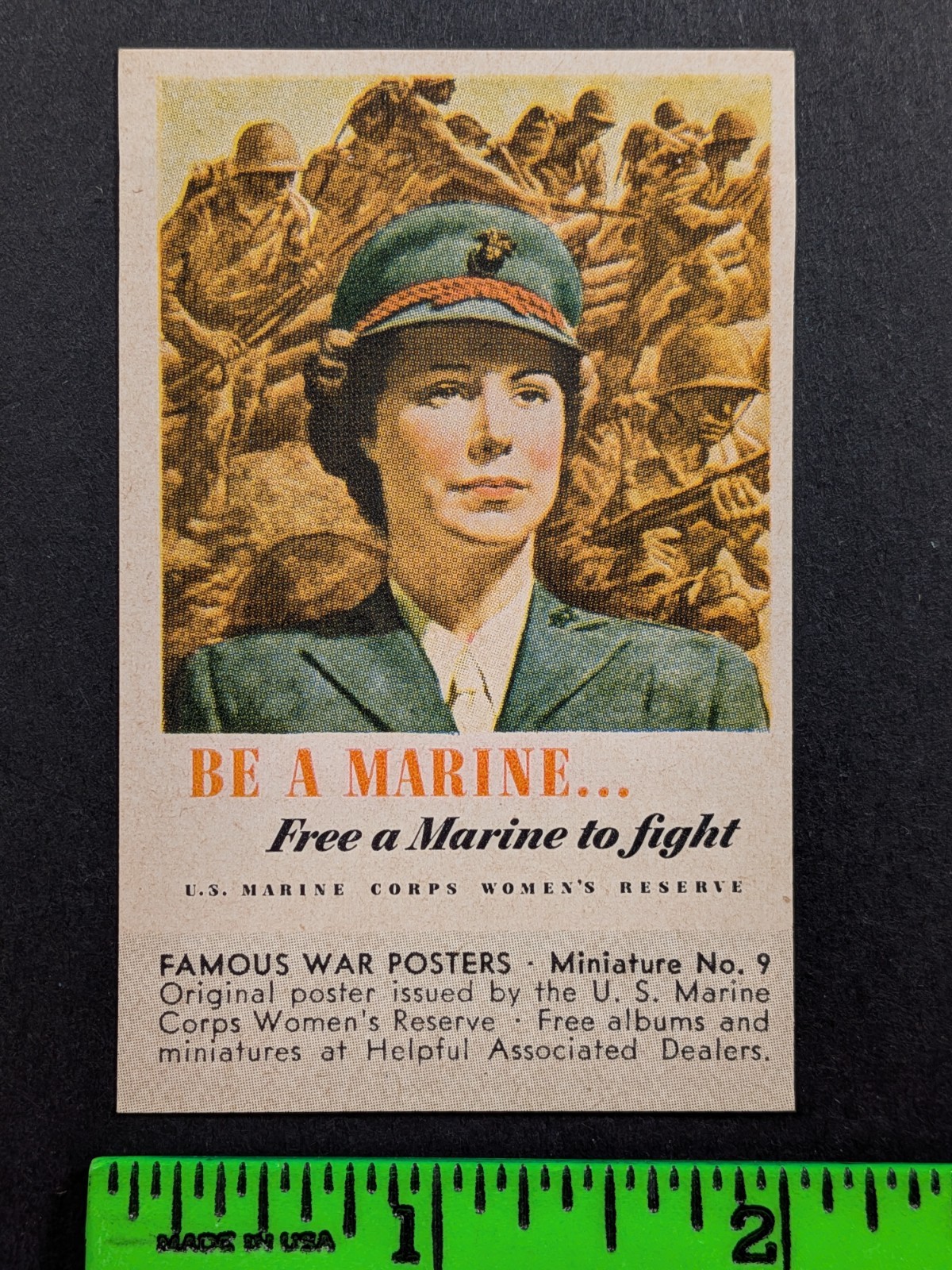 Vintage 1940’s Woman Military War Poster Stamp #9