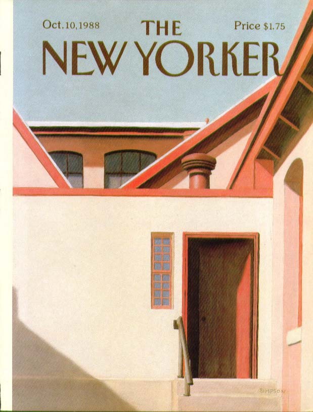 New Yorker cover Simpson back door farmhouse 10/10 1988