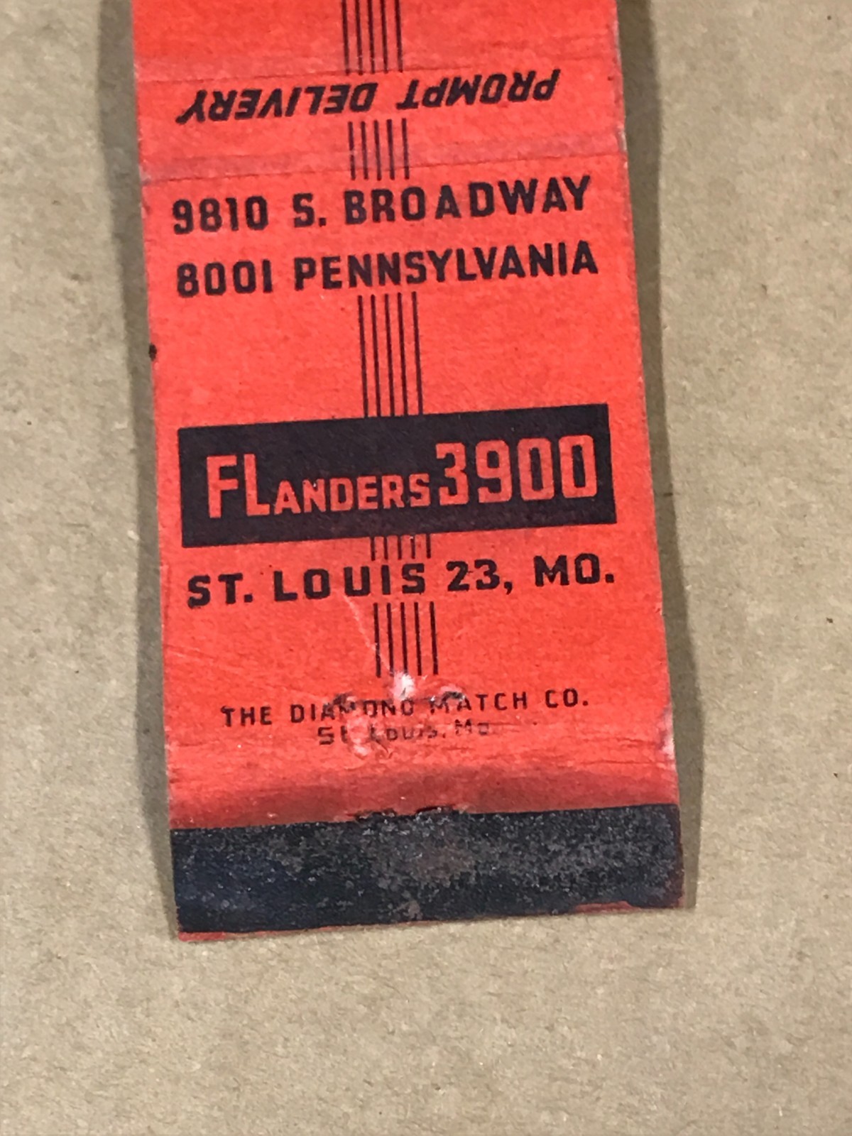 Vintage Heitz Lumber – Matchcover, Matchbook