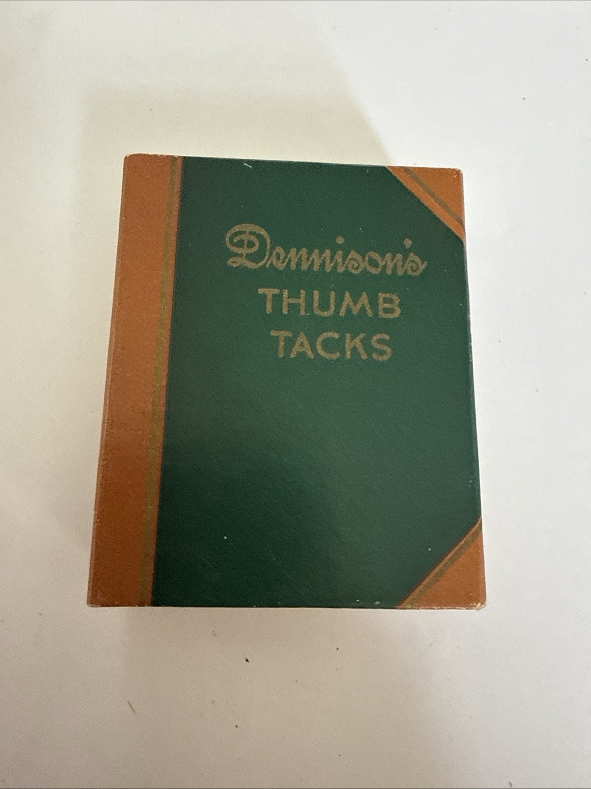 Vtg Dennison Paper Products,lot Of 2, Box Of Thumb Tacks & Box Of Gummed Labels