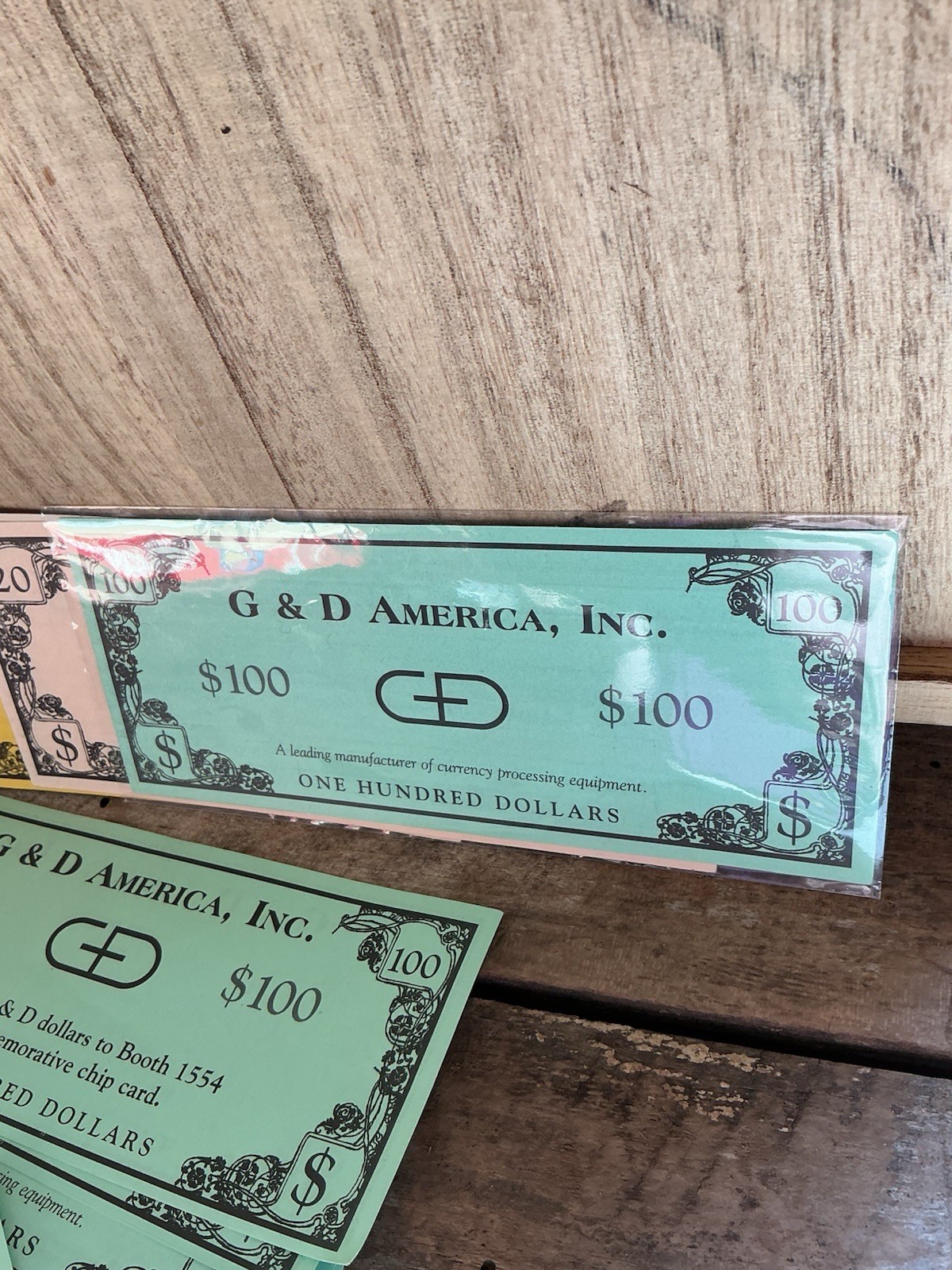 G & D America RARE BANKNOTES test currency atms SET OF $100 from convention