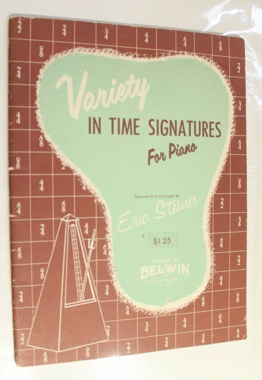 Variety In Time Signatures For Piano Vintage Sheet 1960