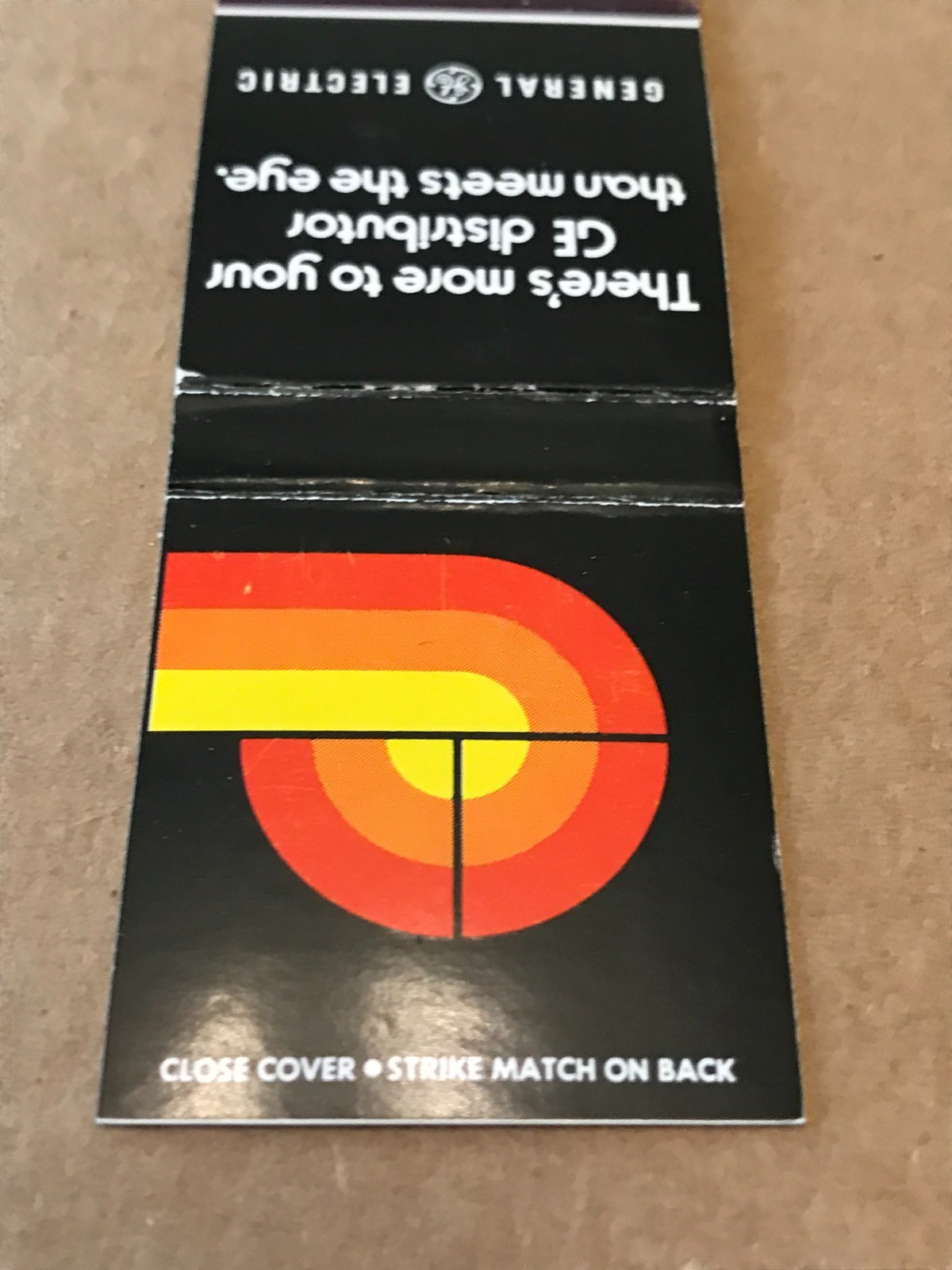 Vintage General Electric Distributor – Matchcover, Matchbook