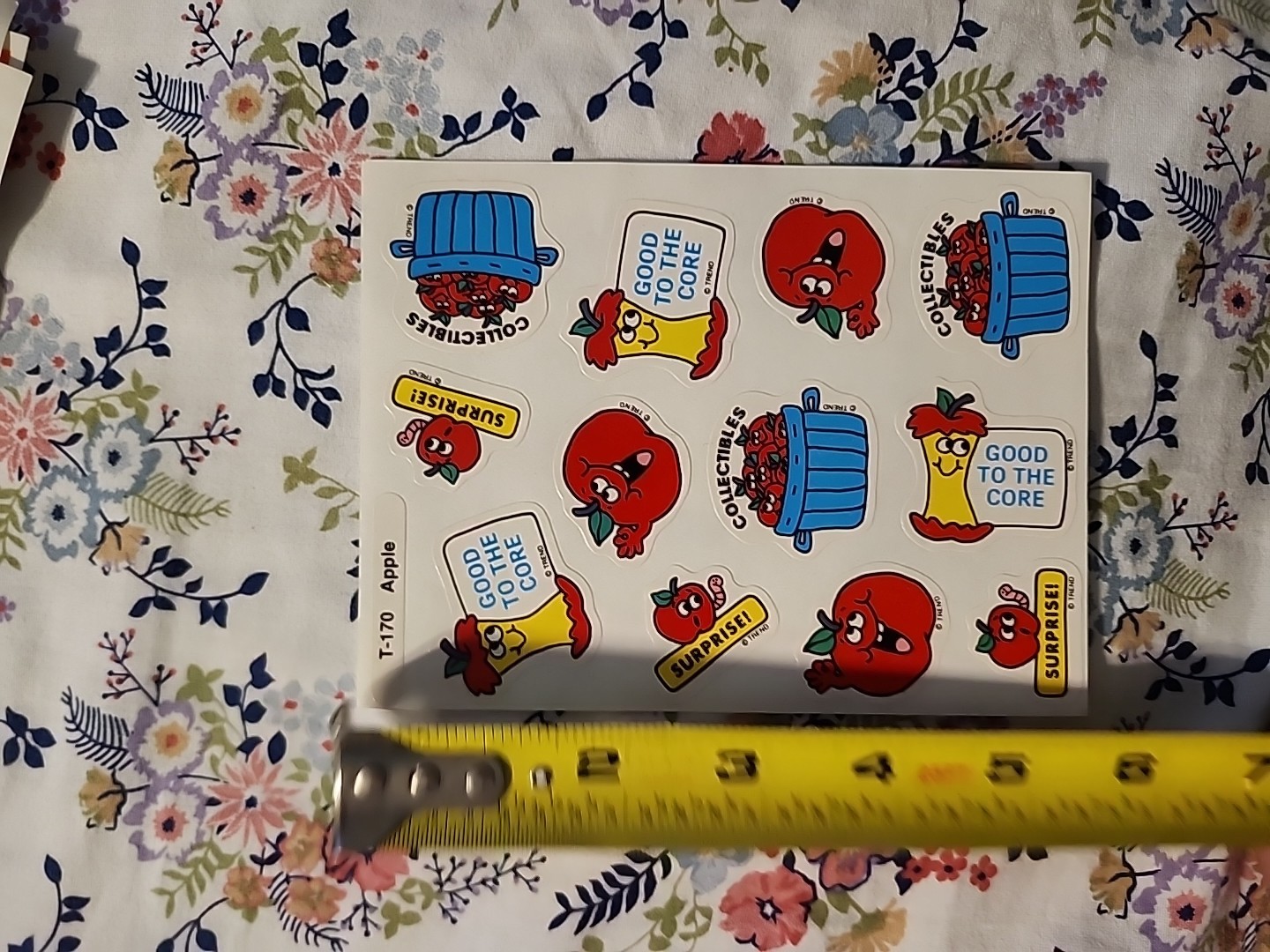 Vintage TREND Scratch & Sniff Stinky Sticker Sheet Die Cut APPLE Scent RARE HTF