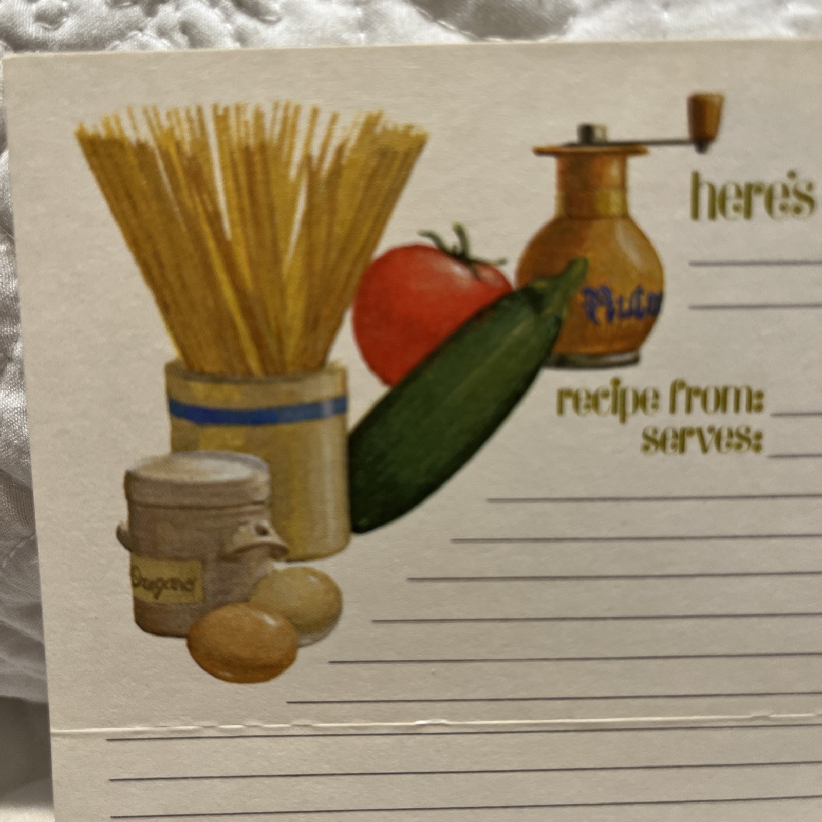 Vintage Current Recipe Cards 70’s Here’s What’s Cookin’