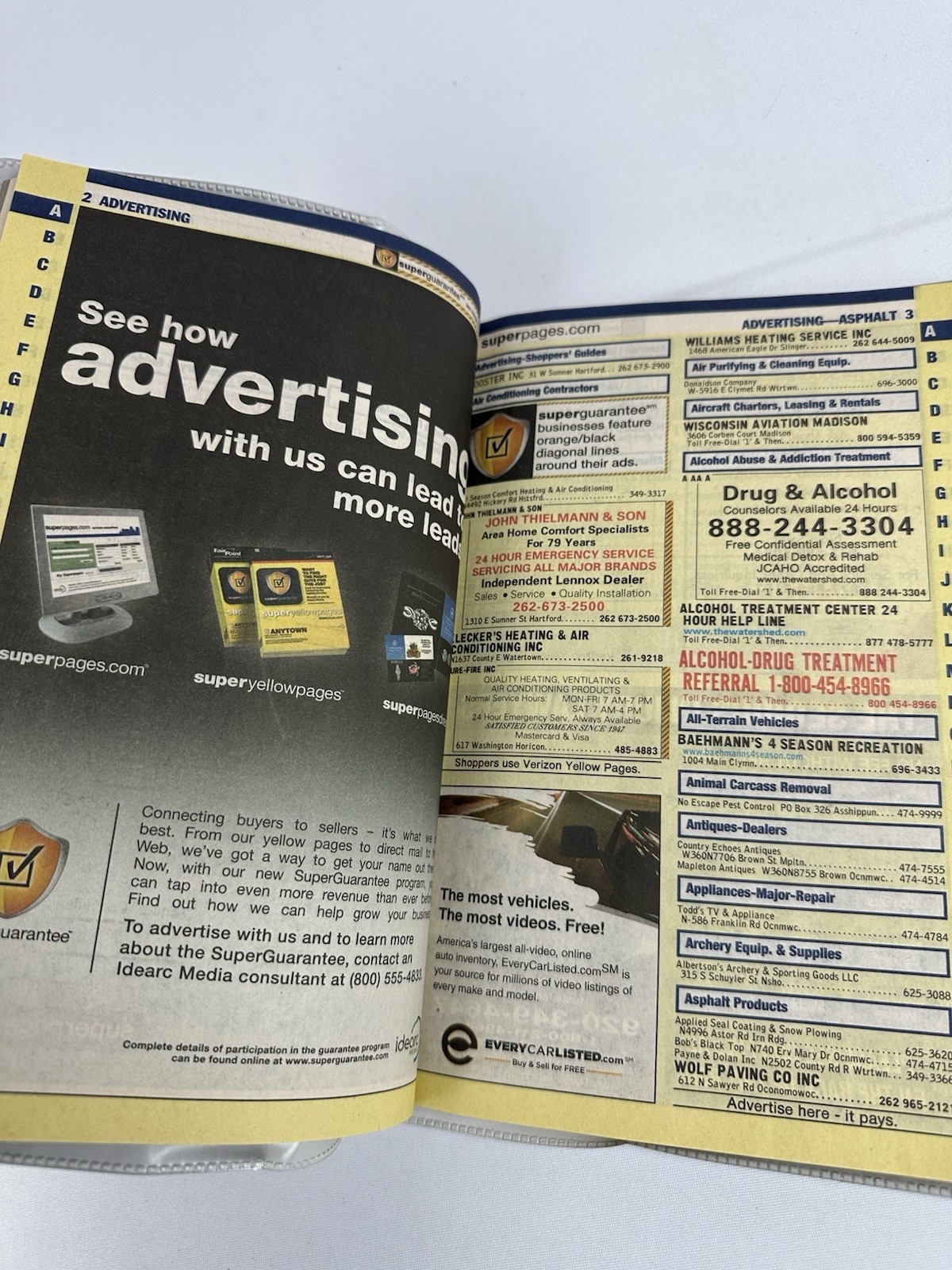 Vintage Hustisford Wisconsin Phone Directory Telephone Book w/ Cover