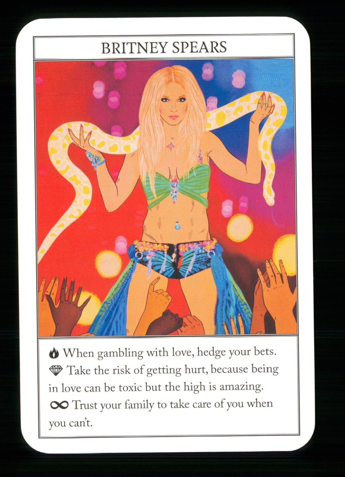 1 x illustrated card of BRITNEY SPEARS – A021