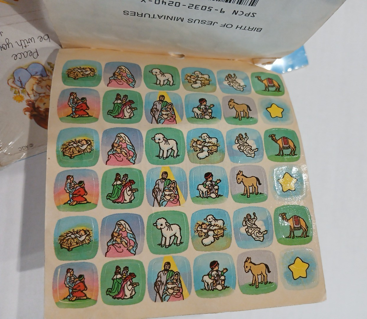 Vintage 1980s Religious Sticker Packs American Greetings RediStix Nativity Lot