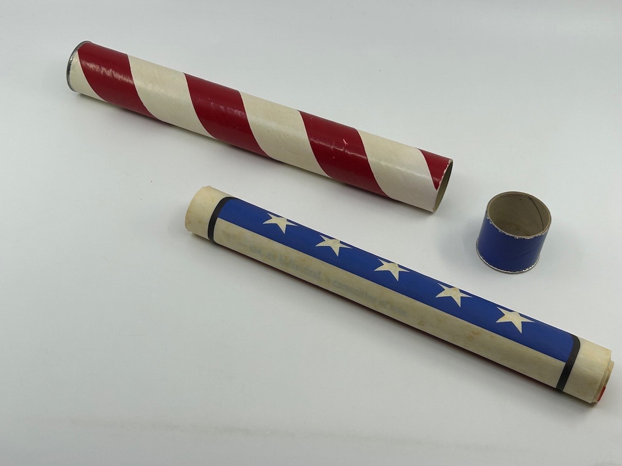 Vintage Pledge of Allegiance Scroll with Red, White, & Blue Storage Tube