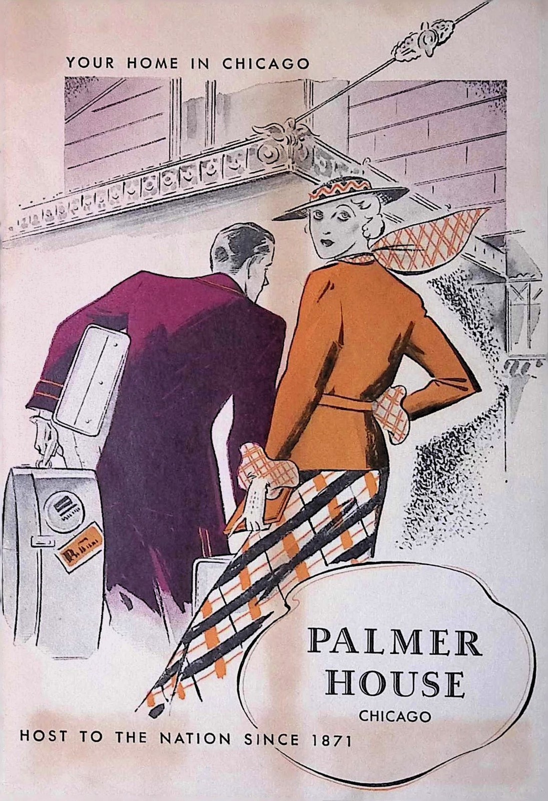 1930s Palmer House Chicago Hotel Brochure Art Deco State St. Vintage