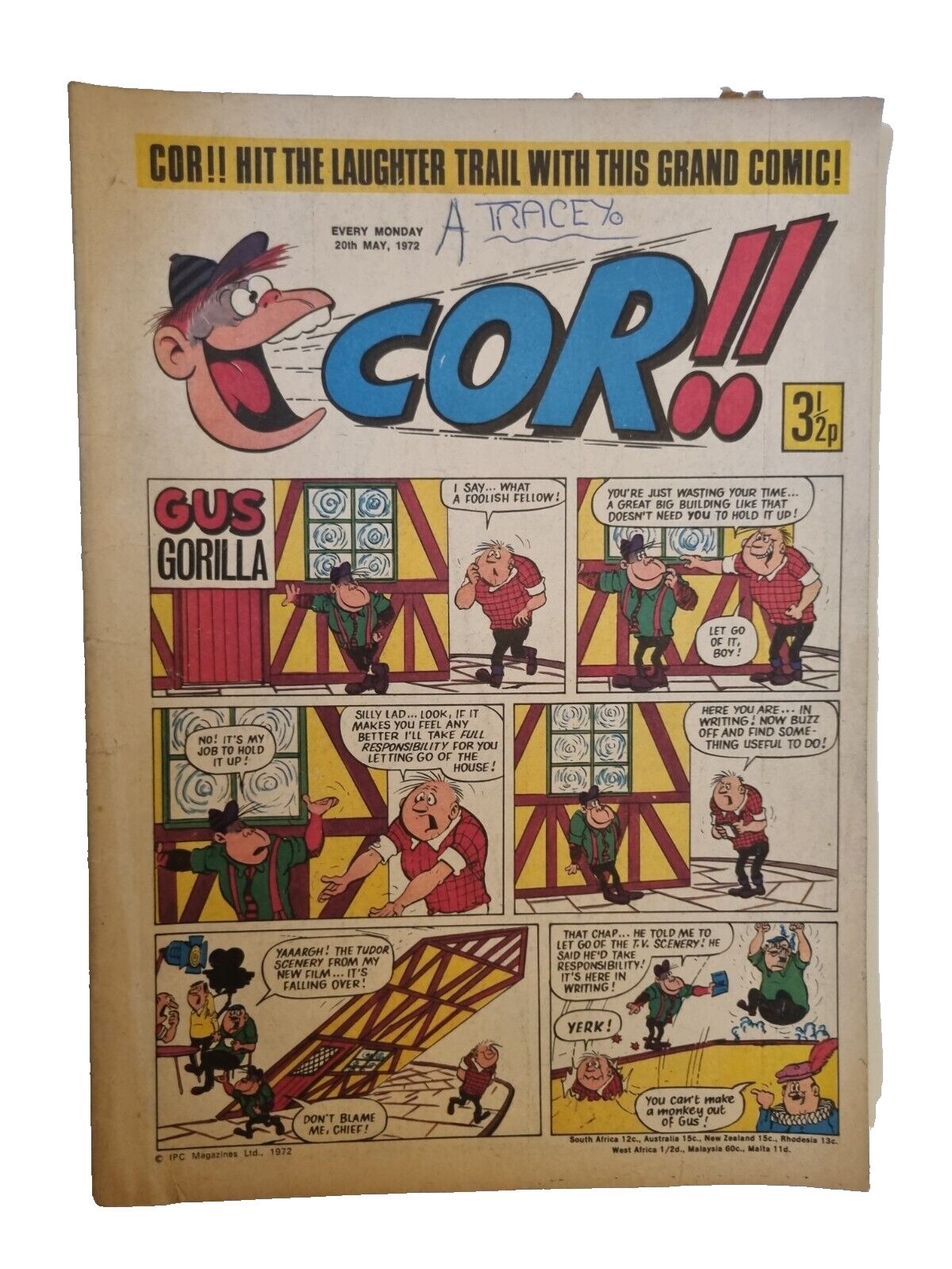 Cor!! Comic IPC Magazines British Weekly Comic 20th May 1972