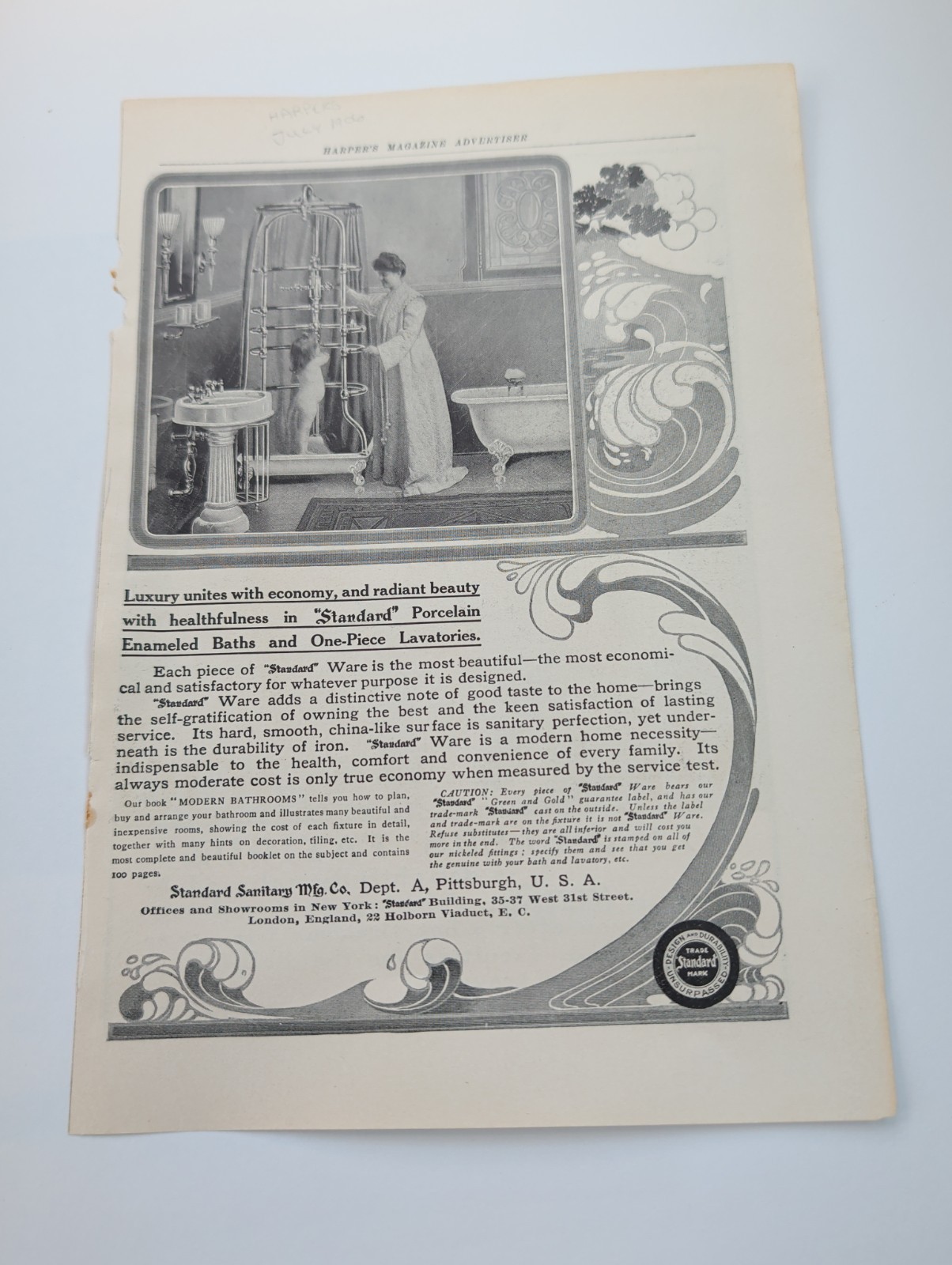 early 1900s MAGAZINE AD #A8-189 COCA COLA SODA – TROLLEY