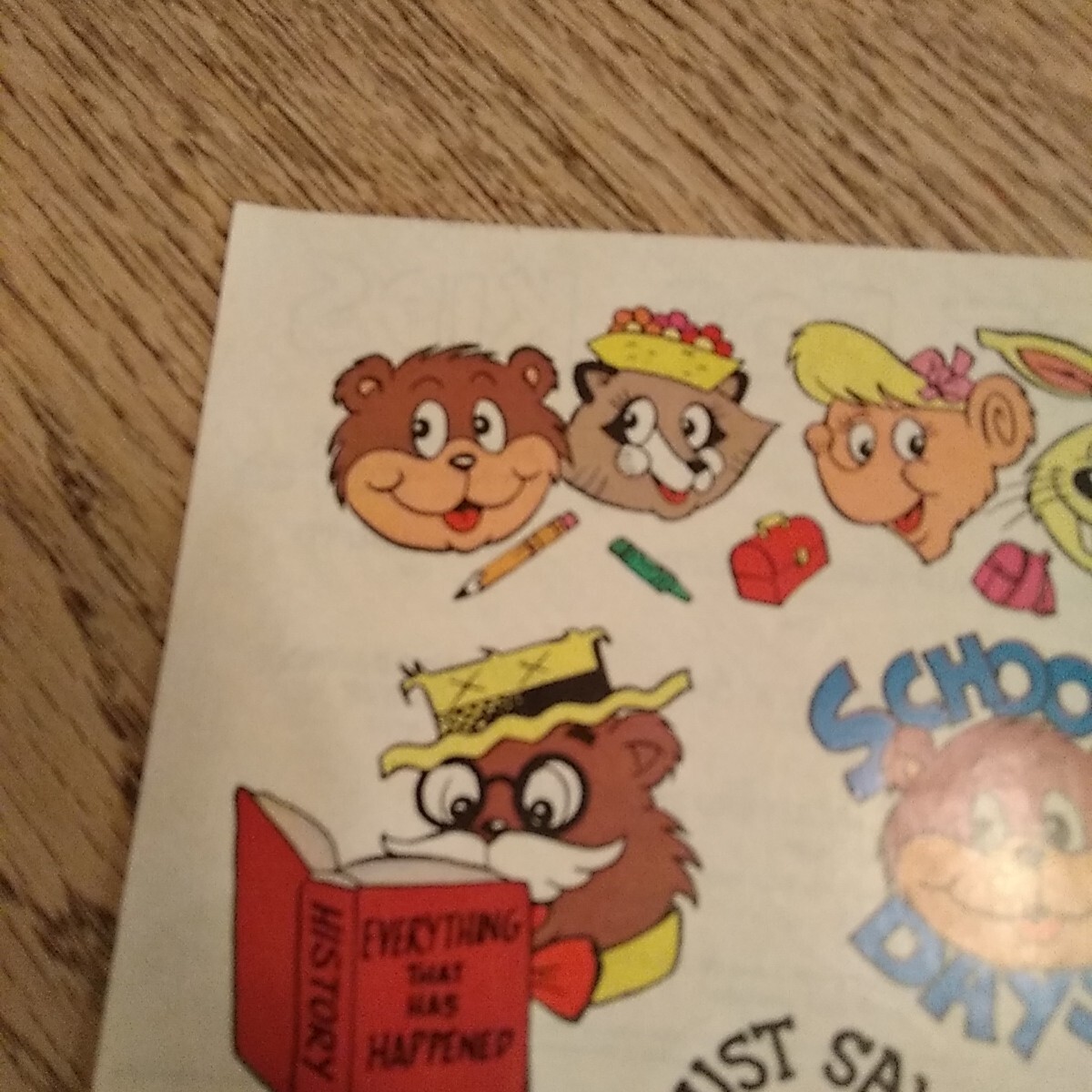 Vintage 1992 Stickers Shoney’s Bear Cub Club From Tennessee Set Of 4 Sheets